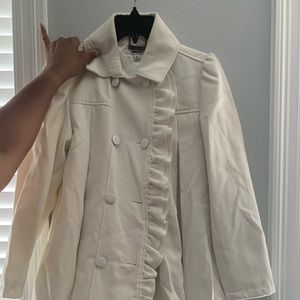 Cream/ ivory Pea coat